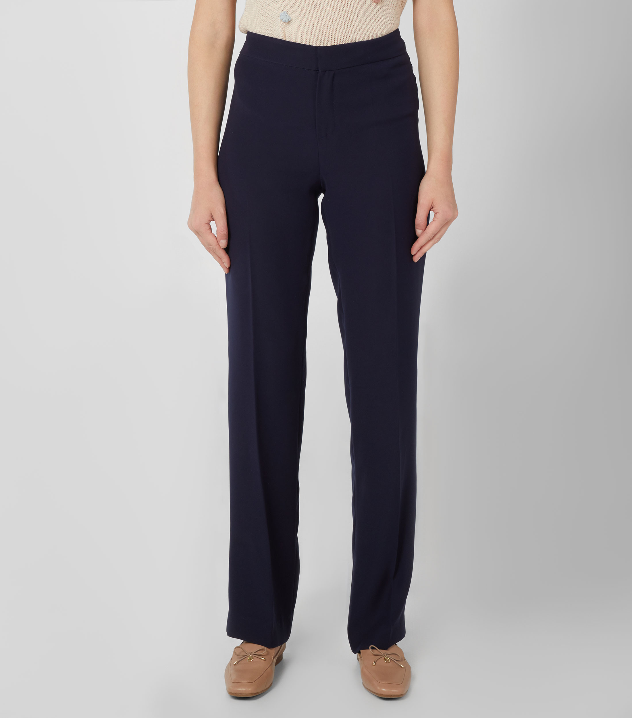 Pantalón recto liso Mujer